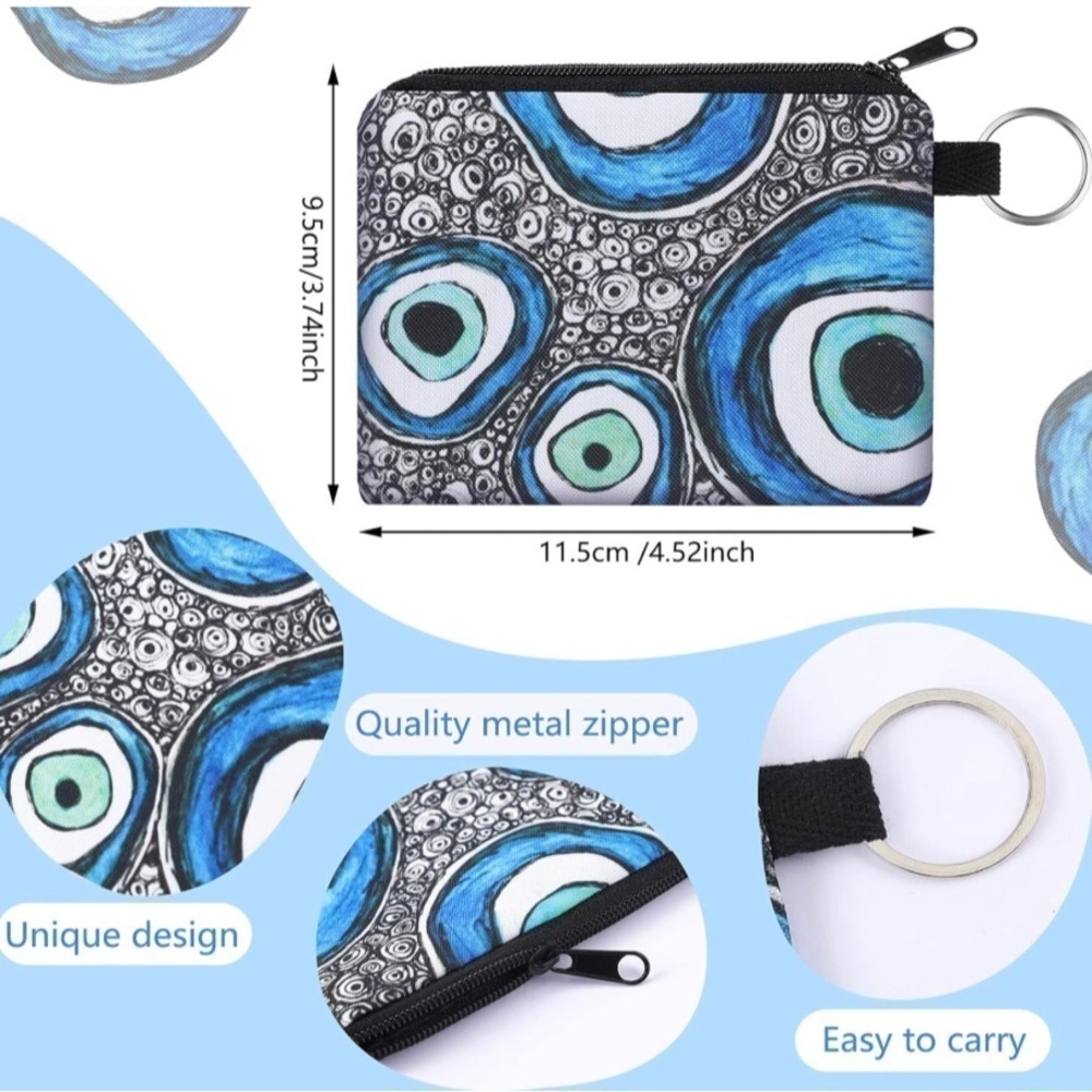 Evil Eye Bundle - Charm + Coin Purse (BLACK, BLUE EYE) - Picture 6 of 15